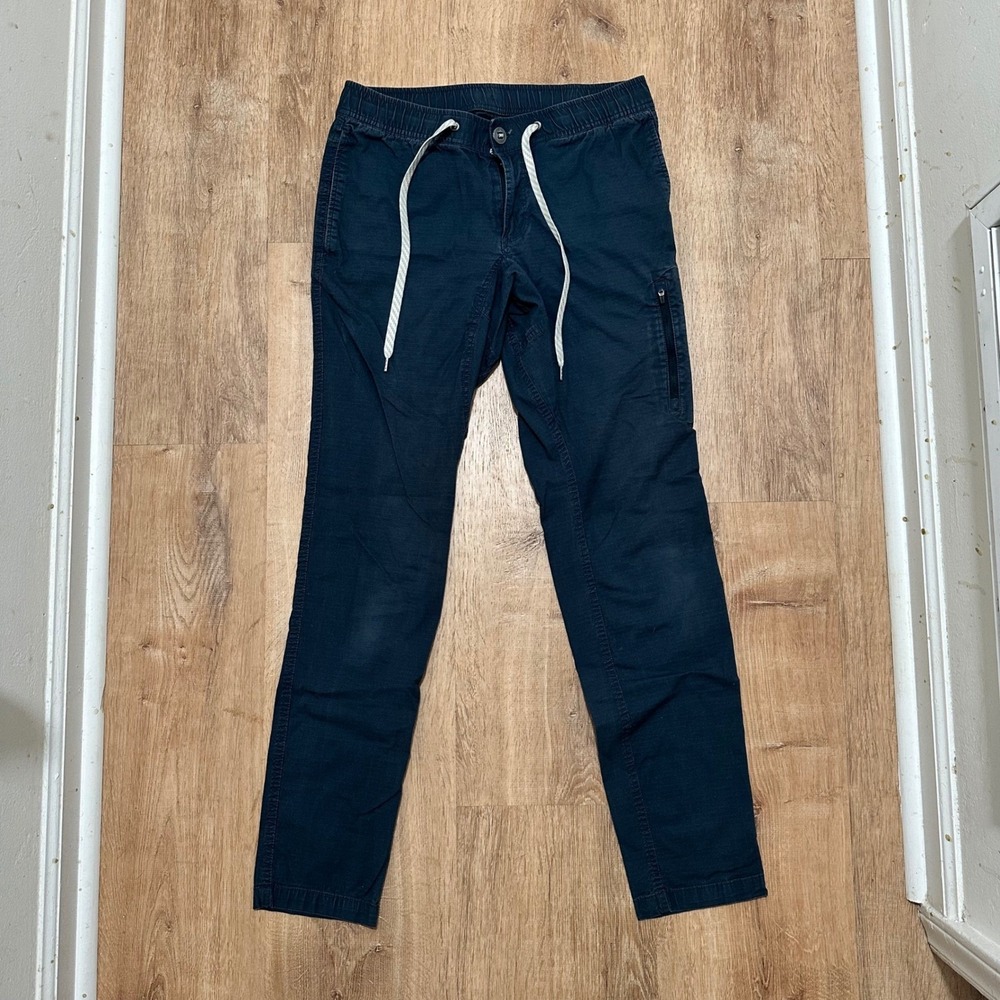 Vuori | Woman's Ripstop Cargo Pants Navy Blue Elastic‎ Waist Drawstring, Size S - Picture 2 of 6